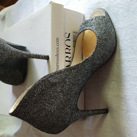 Caparros silver sparkley Peep Toe Pumps - Picture 4 of 6